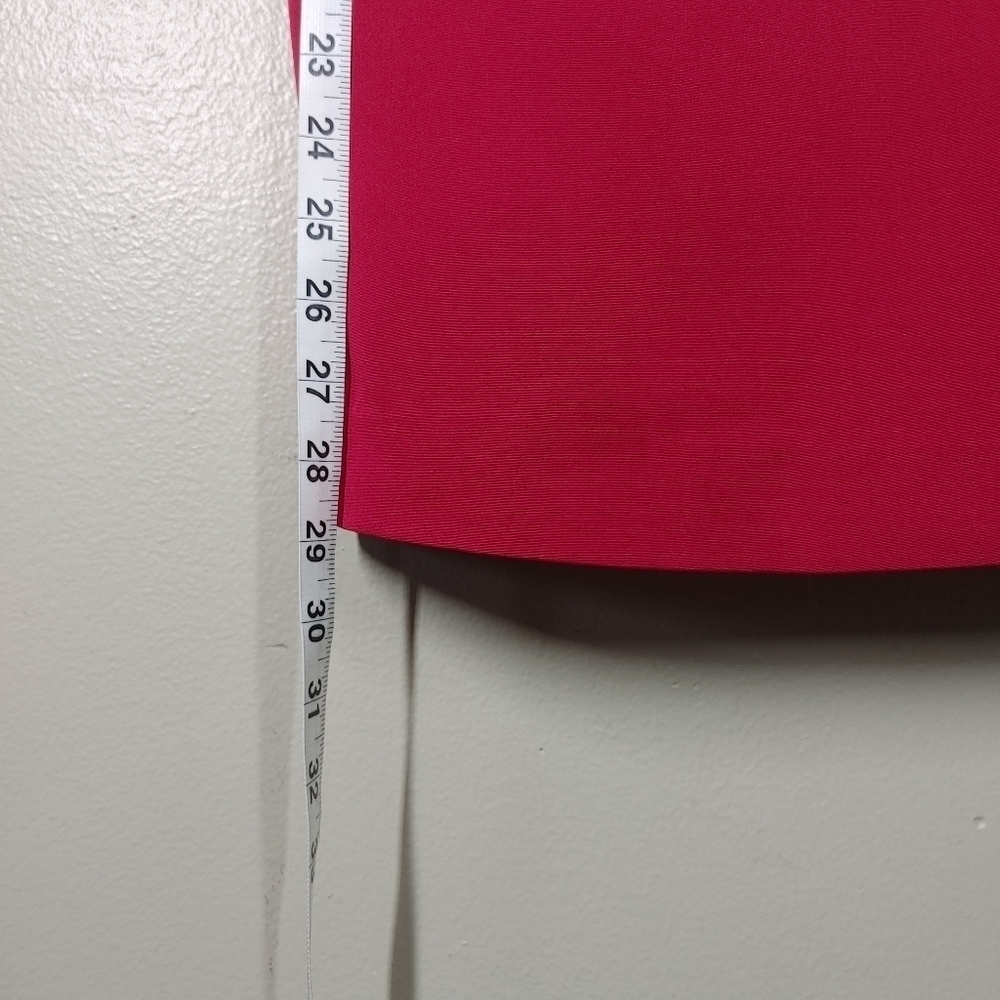 Sam Edelman Red Bow Front Sheath Strapless Dress Size 10 - Picture 7 of 13